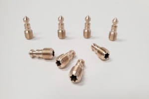 brass and plated parts with threading